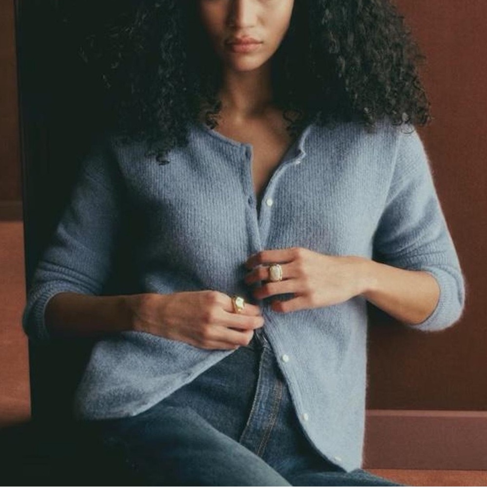 Sezane Gaspard Cardigan, light blue